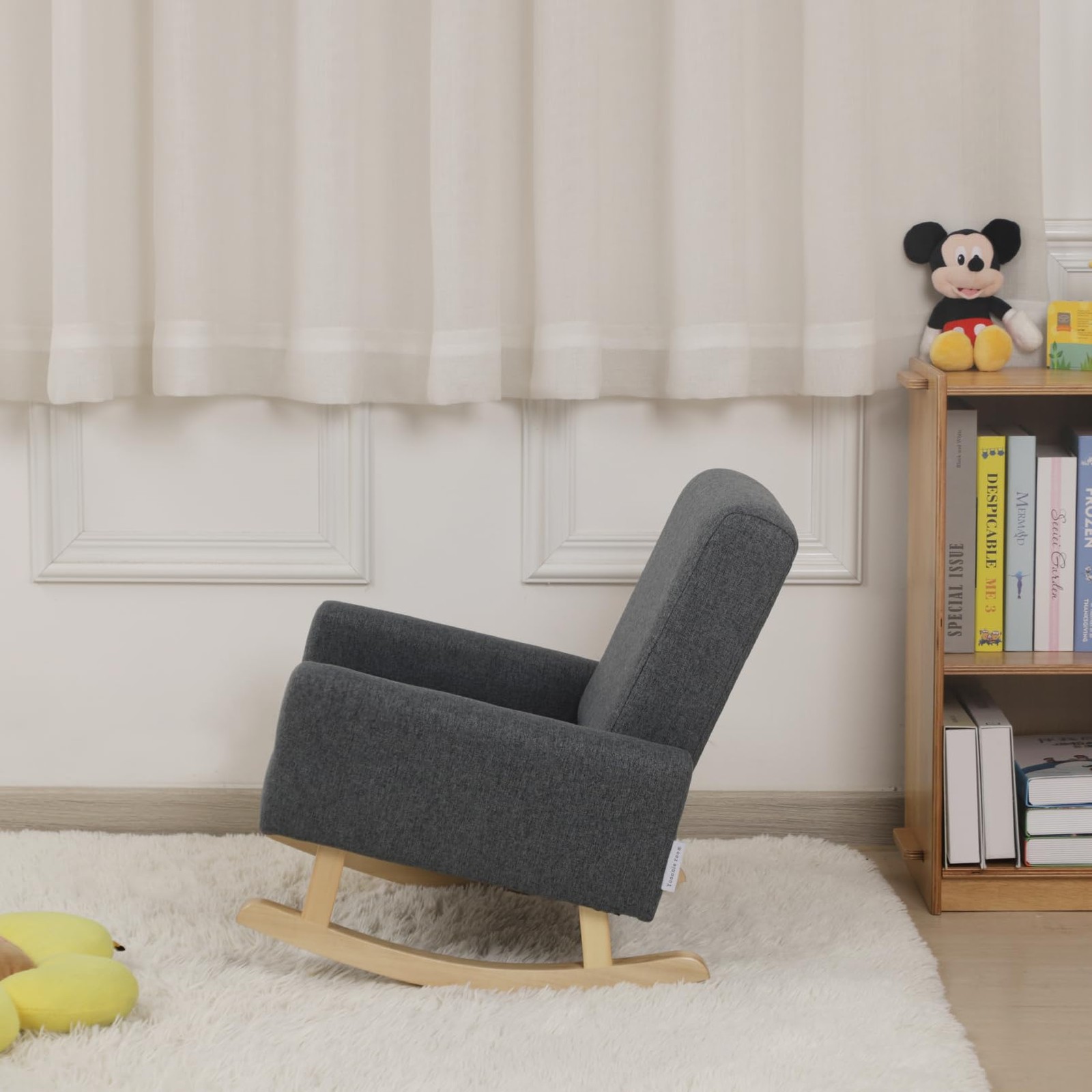 Baby Rocking Chair, Chair,Sofa,Sofa for Children,Linen Fabric and Solid Shaky...