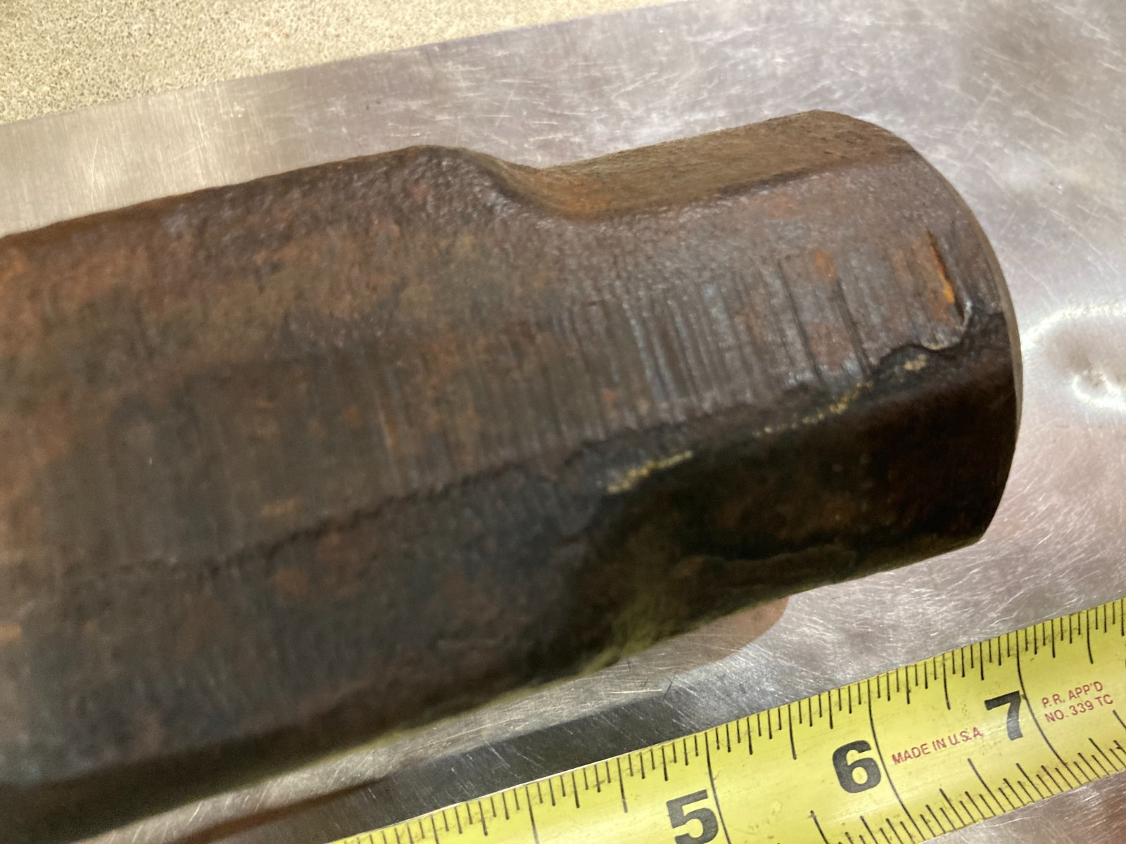 Vintage USM 8lb Sledge Hammer Head Octagonal Shape. Double stamped.