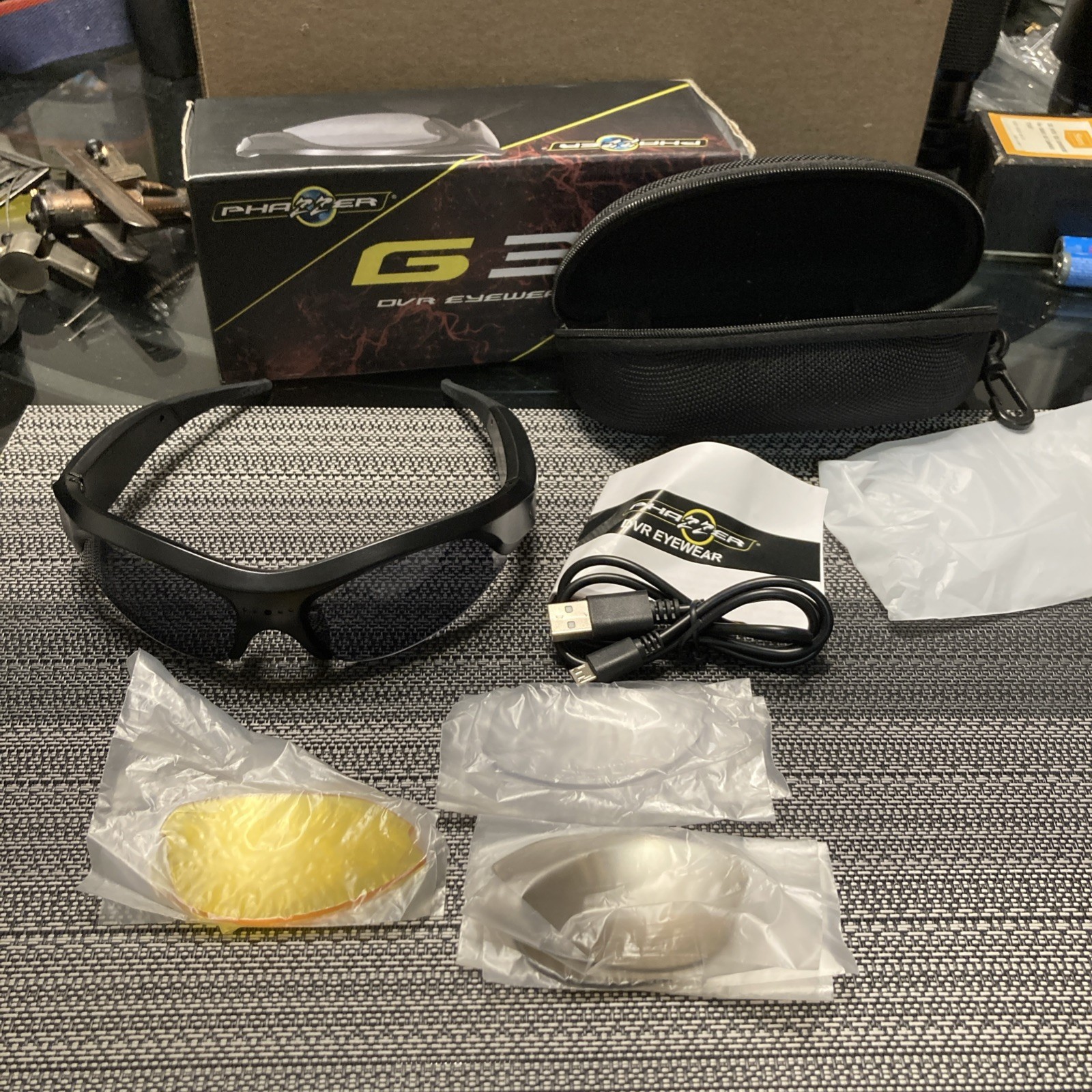 PhaZZer G3 DVR EyeWear Stealth - Black Discreet Recording Glasses TESTED