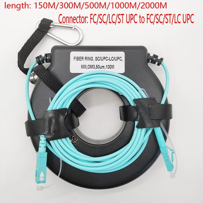 OTDR Launch Cable Box OM3 Disc Extension Cord 300/500M Extension Cable SC/FC/LC/