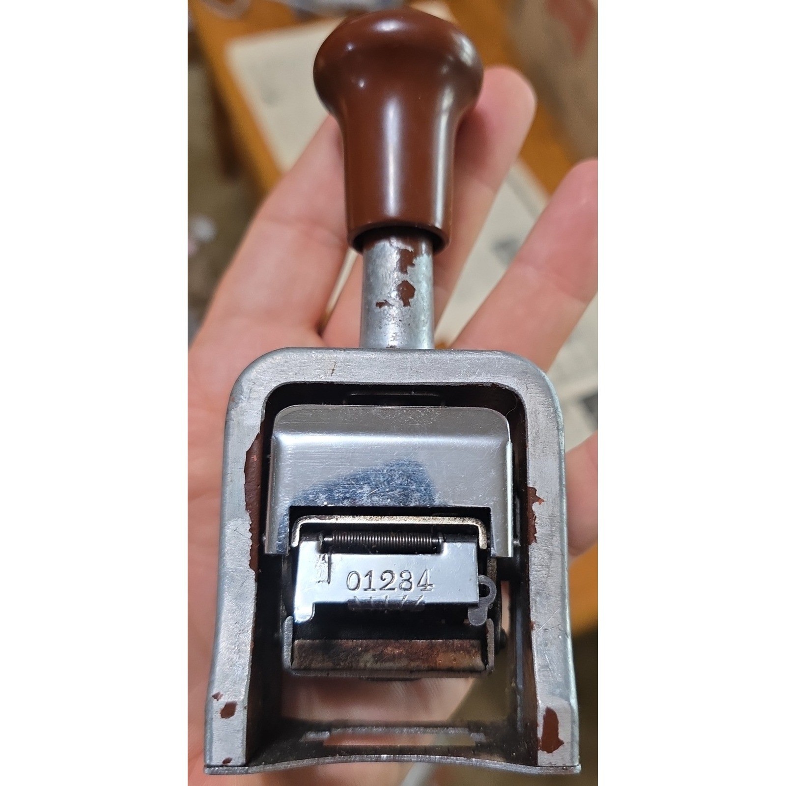 Vintage Faymus Model A Automatic Numbering Machine Metal Stamper Made in Japan