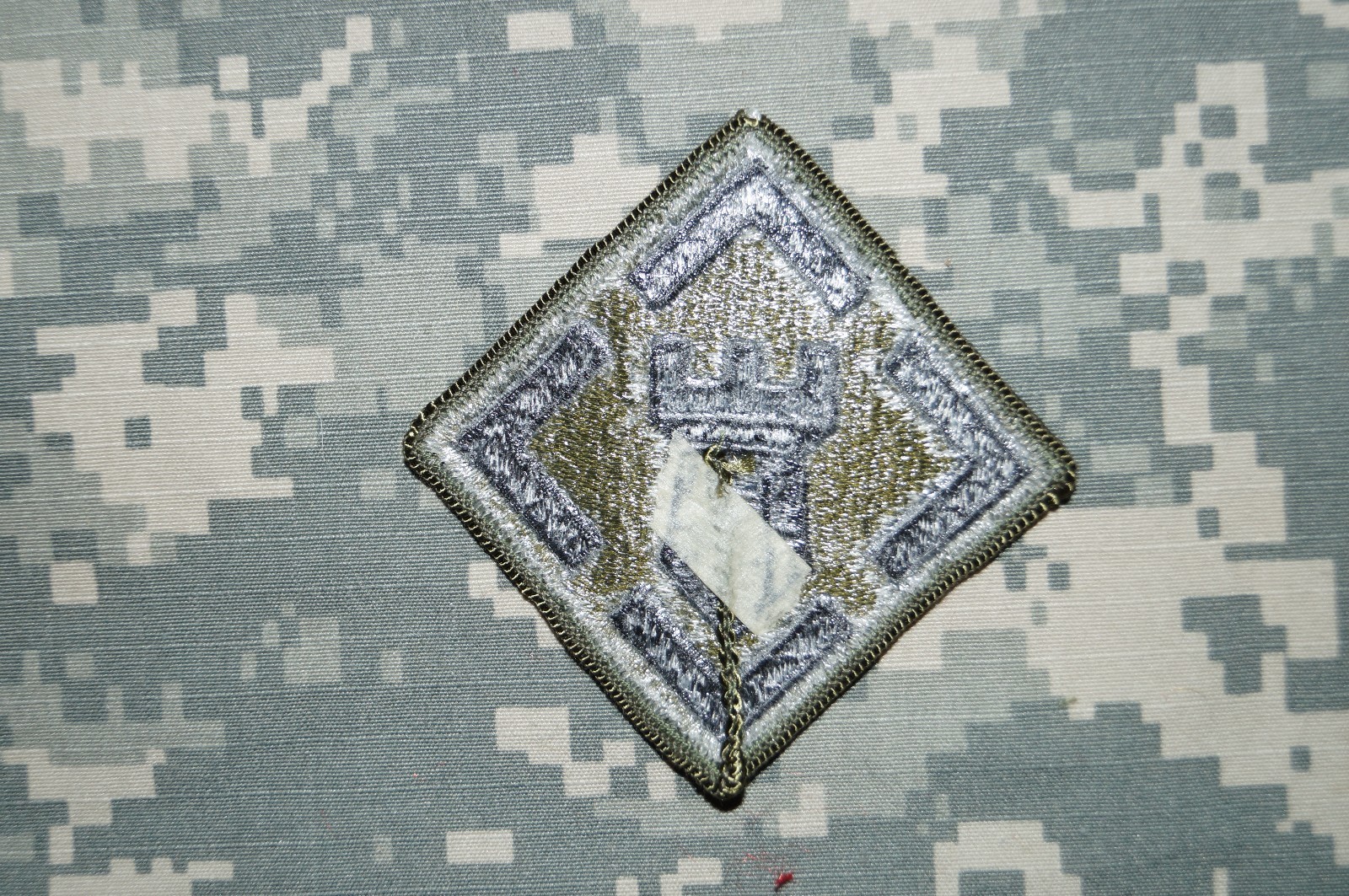 Authentic US Army 20th Engineer Brigade Subdued BDU Military Patch