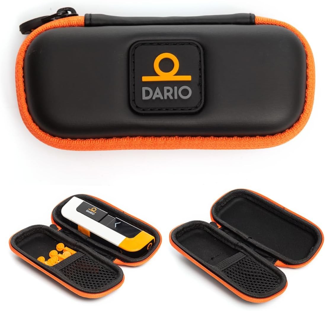 DARIO Diabetes Travel Case Bag – For Glucose Monitor Kit & Other Black
