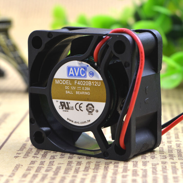 1PC NEW AVC F4020B12U 12V 0.28A 4CM 4020 2-WIRE FAN Free shipping