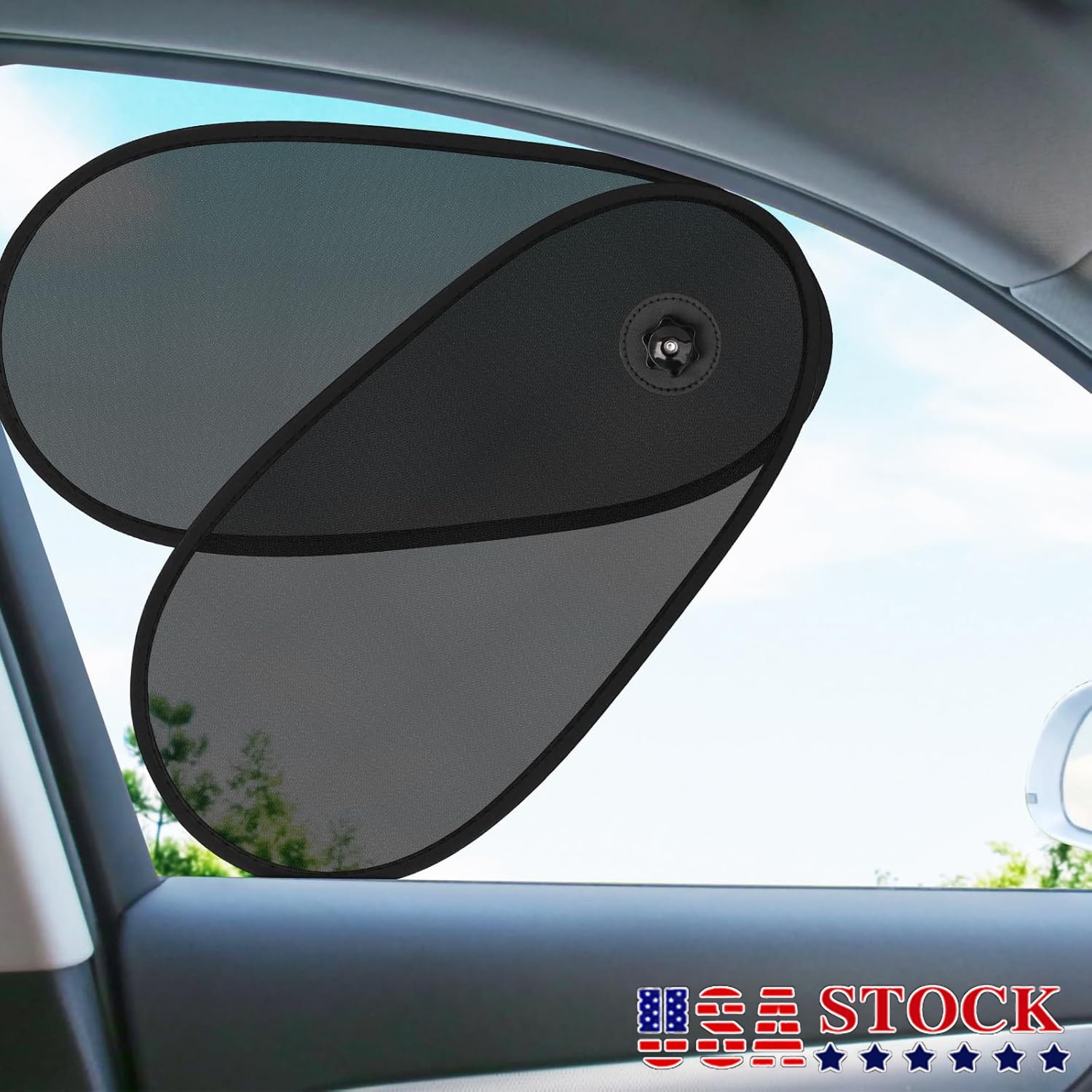 4pcs Adjustable & Rotatable Car Side Window Sun Shade Block Sun Glare for Driver