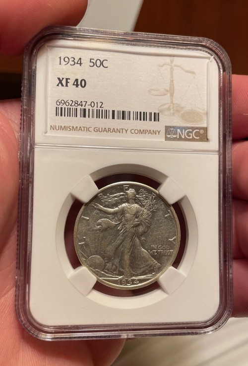 U.S. - 1934 Silver Walking Liberty Half Dollar (NGC XF 40)