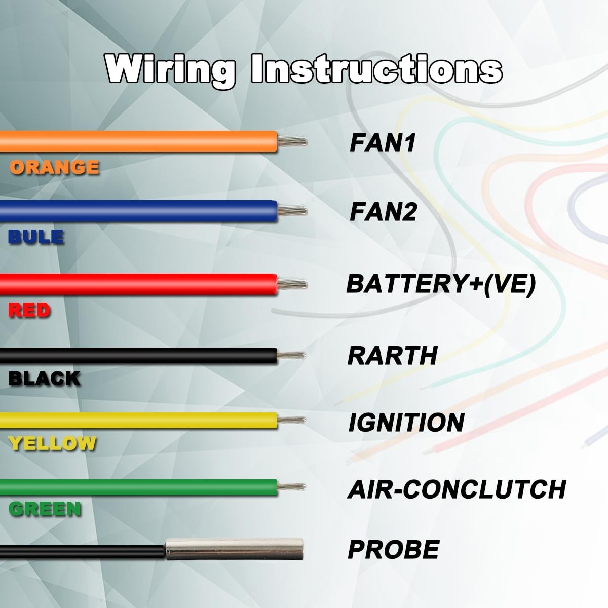 Compact Digital Thermatic Fan Switch Kit for Precise Cooling Control ()