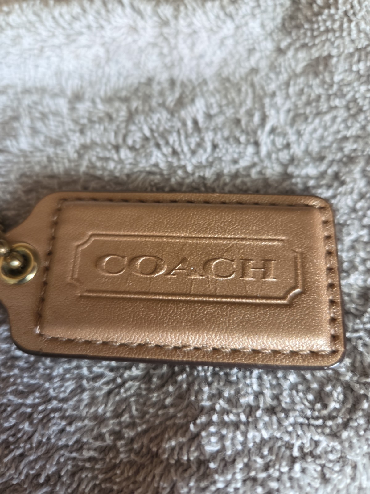 Coach Champagne Gold Xl Hangtag 2.5''