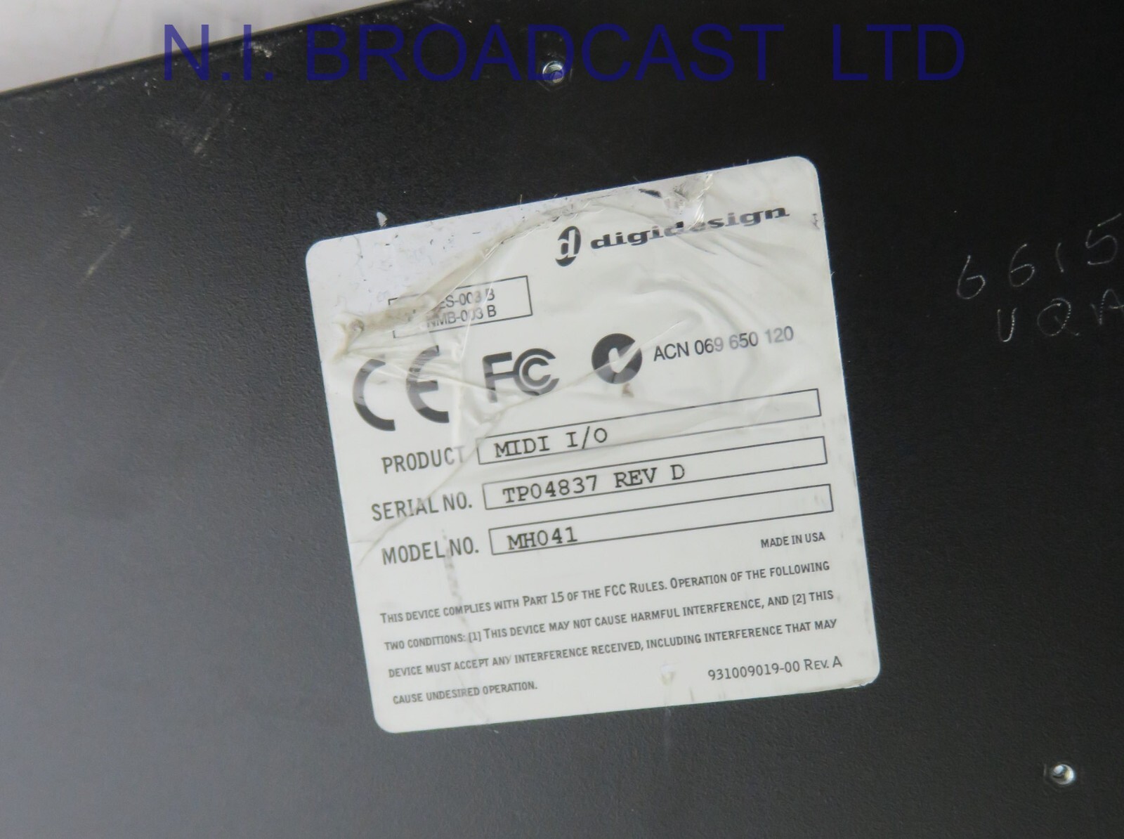 Digidesign MIDI interface unit