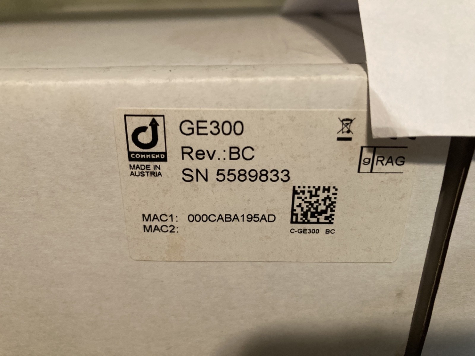 Commend GE300 Compact IP Intercom Server Basic Housing MSRP $2628