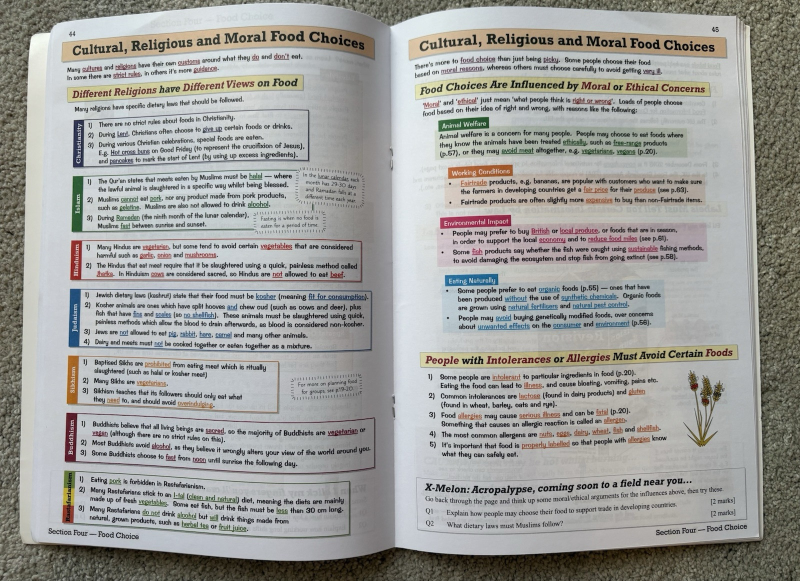 CGP GCSE Food Preparation & Nutrition for AQA Revision Guide