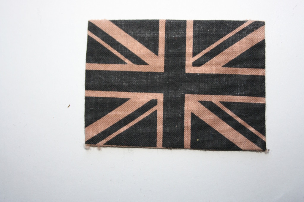 BRITISH UNION JACK FLAG BADGE DESERT GULF WAR PRINTED
