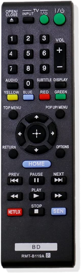 RMT-B119A Replace Remote Control work with Sony Blu Ray BDP-BX110 BDP-BX510