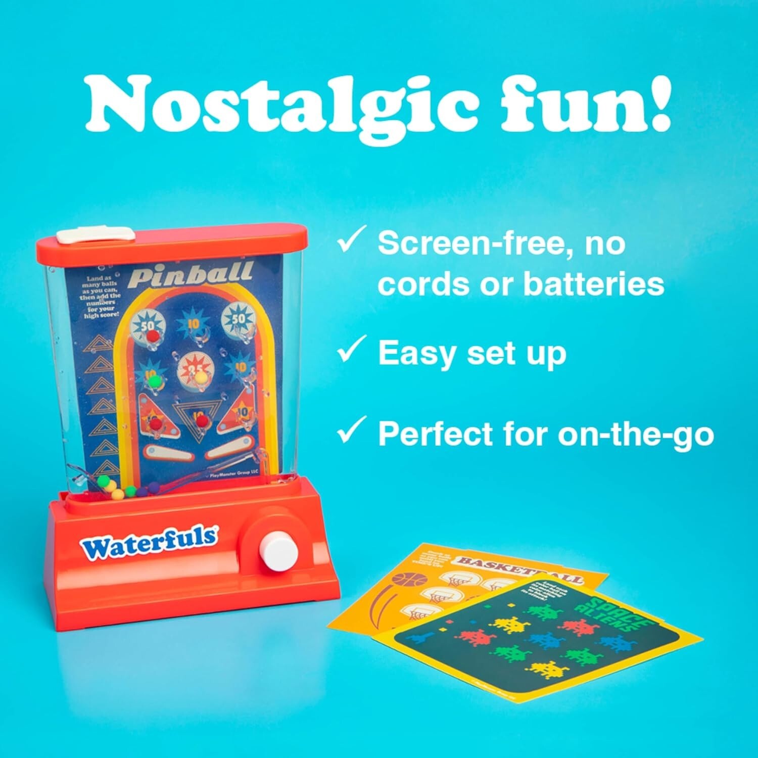 Original Waterfuls Classic Handheld Water Game - 6 Interchangeable Back Panels