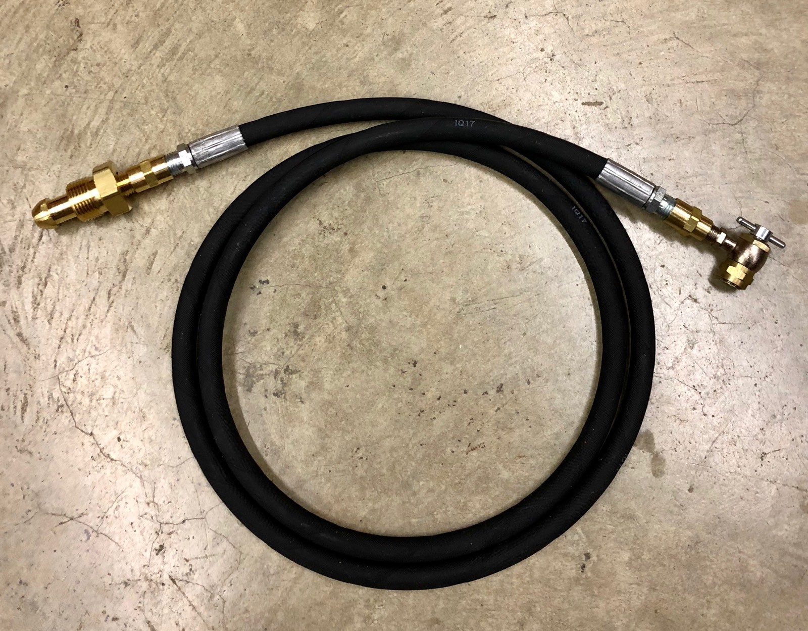 Nitrogen Cnc Counterbalance Drum Fill Tool Hose W/ No Loss Chuck Schrader 6 Feet