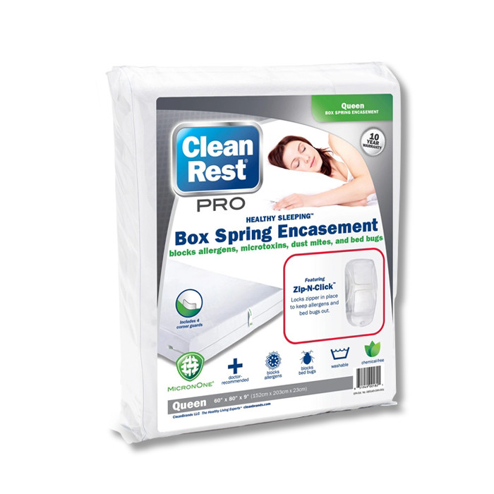 Clean Rest PRO Box Spring Bed Bug Encasement Cover QUEEN