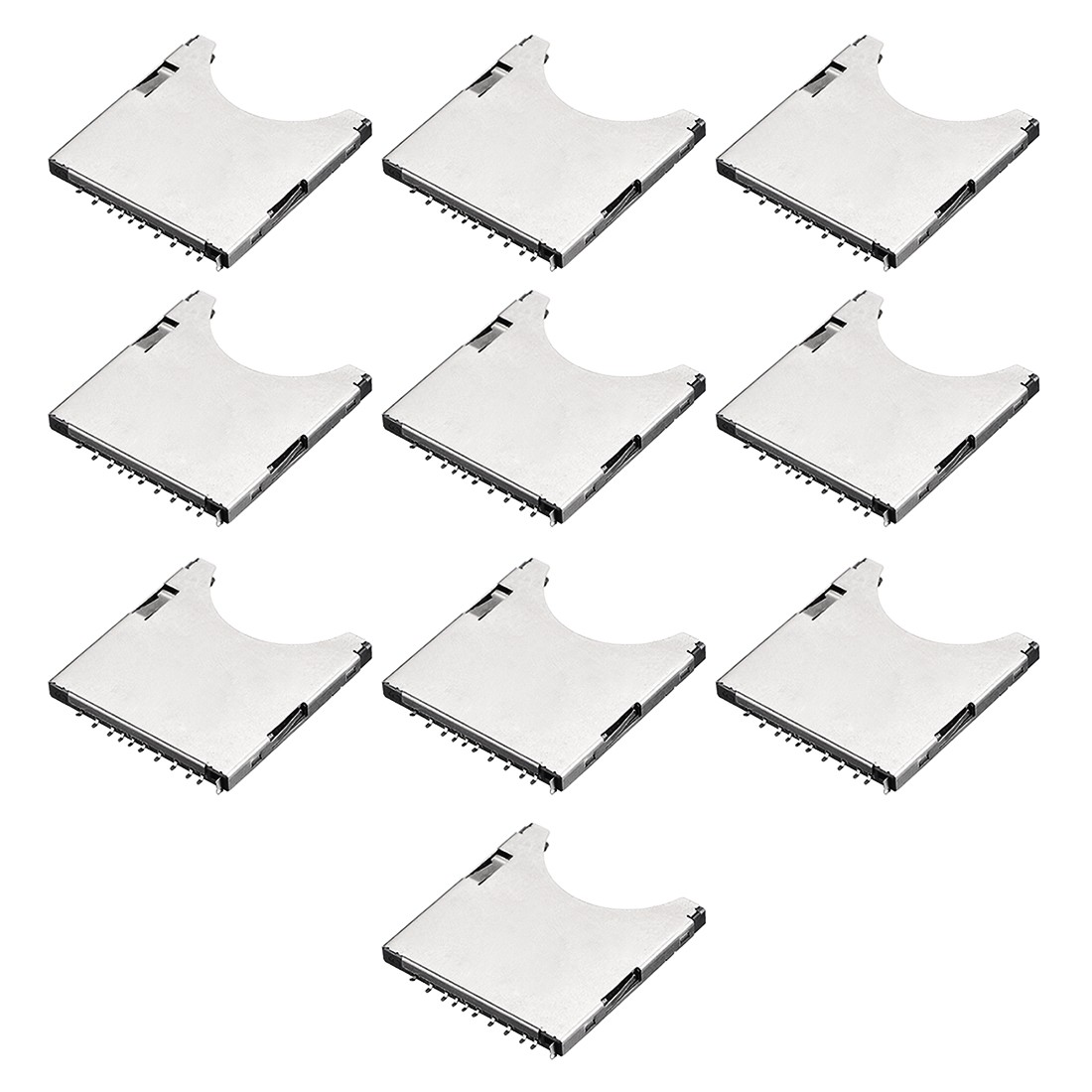 SD Memory Card Socket Holder Spring Loaded Push Type 10 Pin 10pcs
