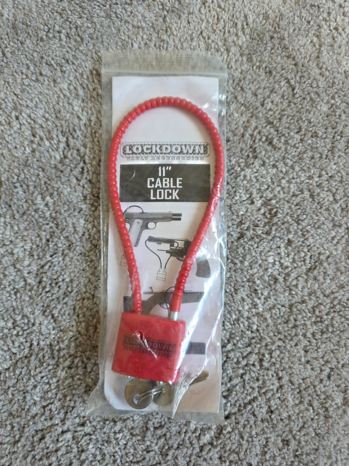 Lockdown 11 Cable Lock 399390000 DOJ Compliant 2 Keys New Sealed