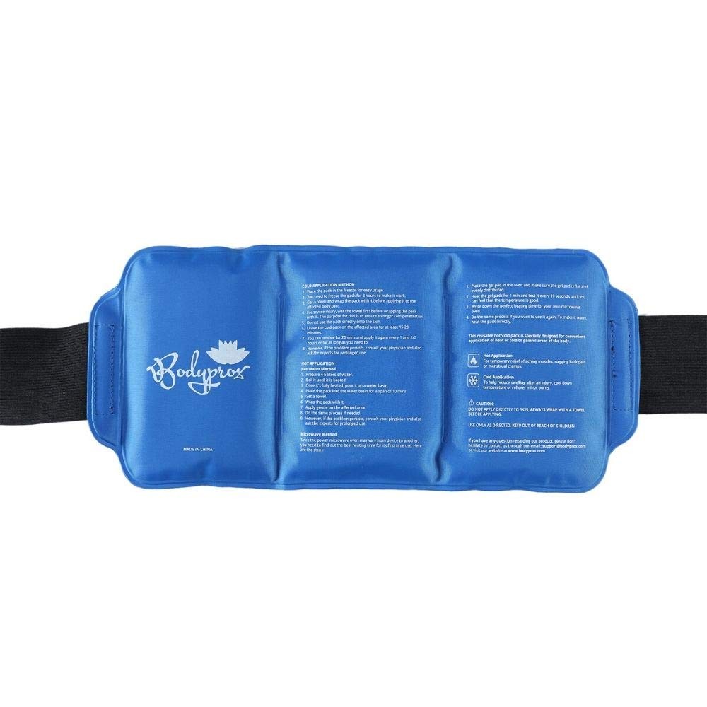 Pain Relief Ice Pack with Strap for Hot & Cold Therapy, Microwave Heat Pad fo...