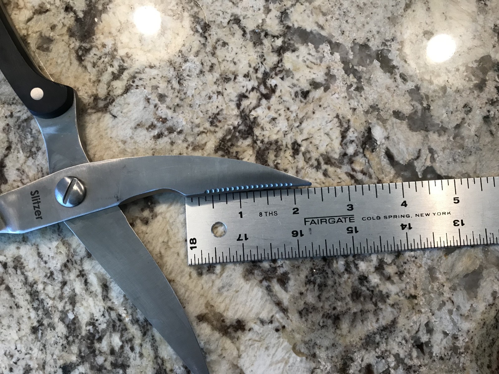 Slitzer Kitchen Poultry Shears Black Handles Spring Loaded Safety Clip