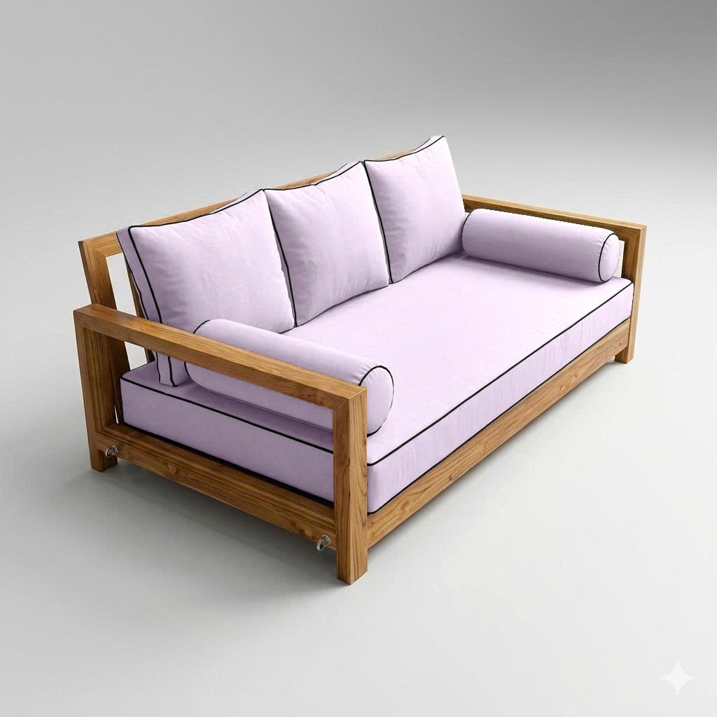 COVER ONLY STYLE 3 Mattress Pillow Daybed Porch Swing Contrast Trim Twin AD107