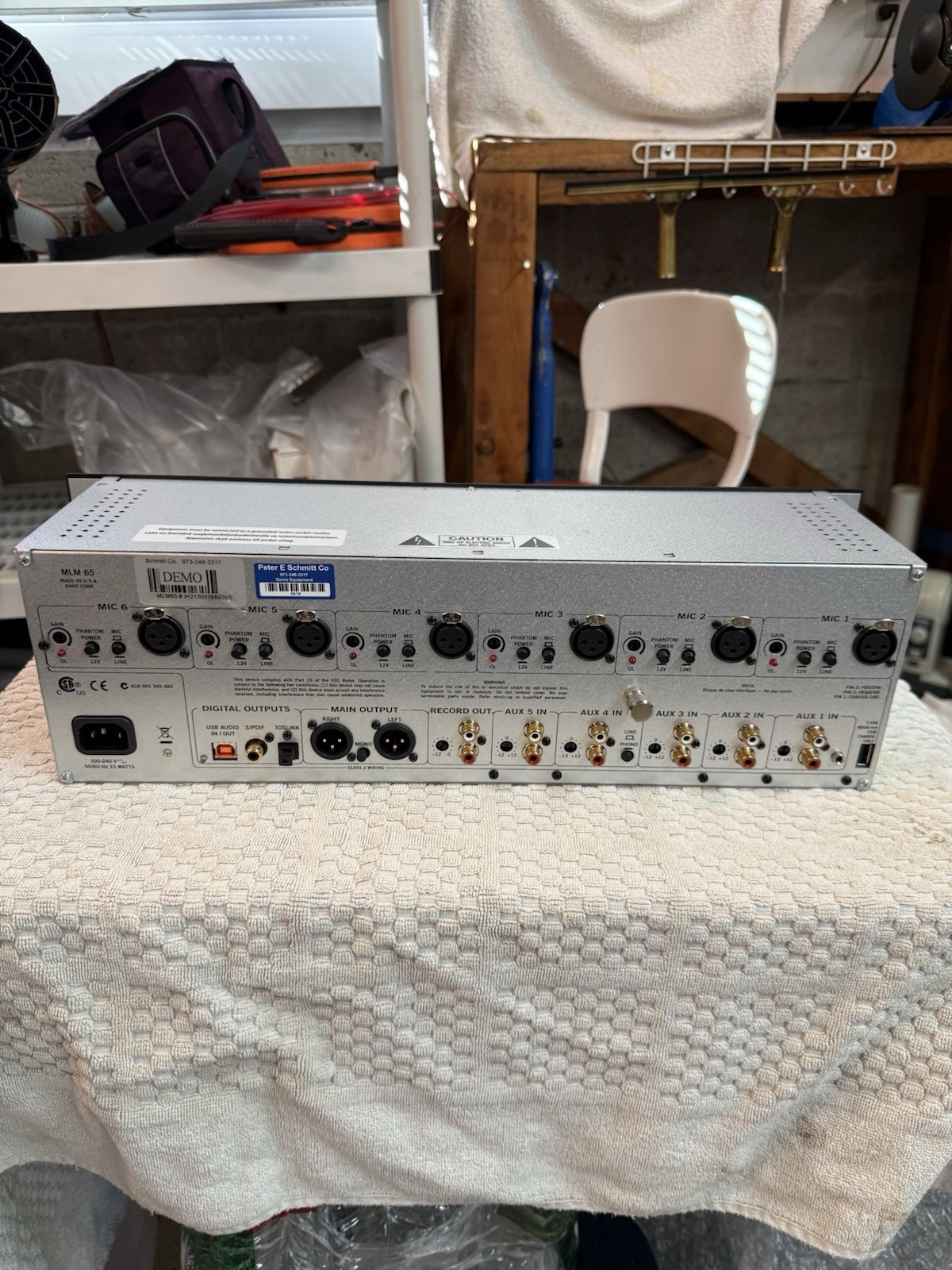 Rane Rack Mount MLM-65 6-Channel Mixer with Mic/Line Input