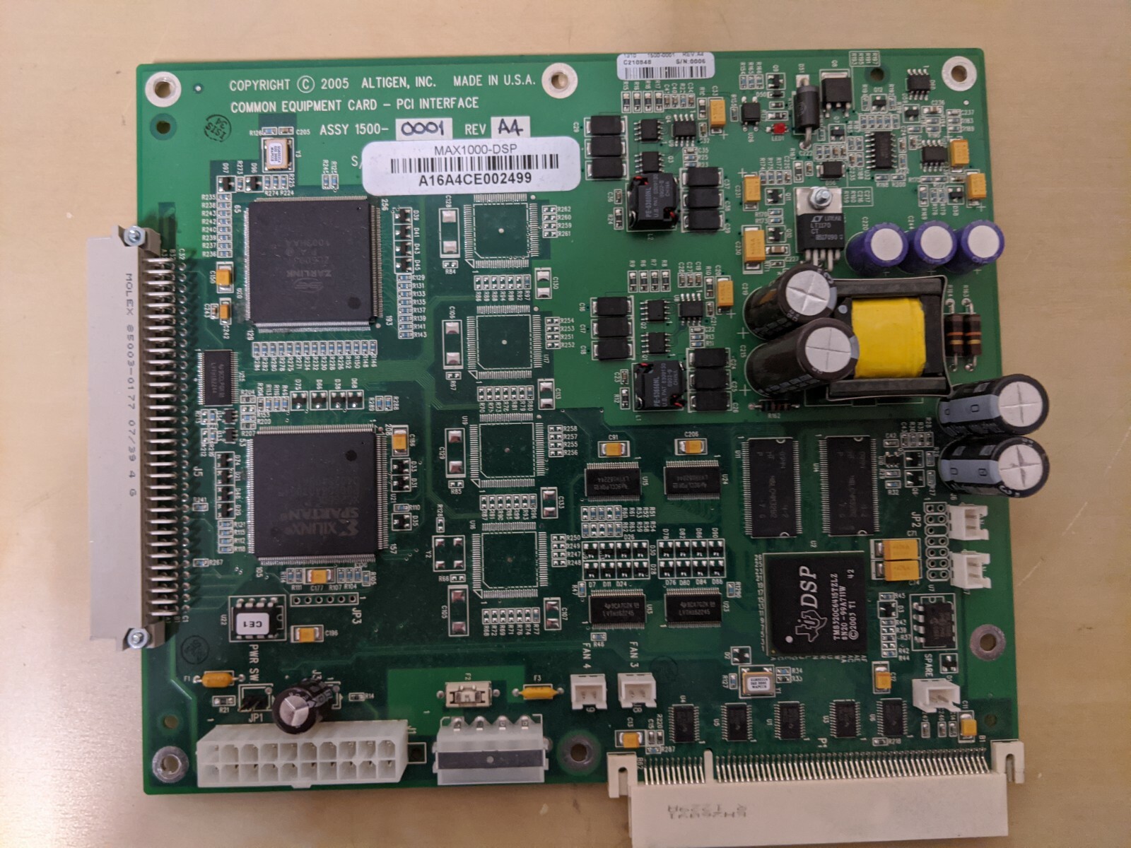 ** Altigen Common Equipment Card PCI MAX1000-DSP