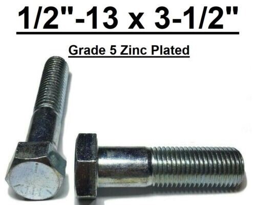 Handlebar Riser Bolts 12-13 x 3 1/2" Long Course Thread Zinc Hex Head Harley