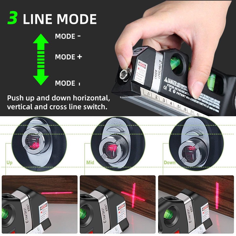 Laser Level Tool Multipurpose Laser Level Line Laser Kit with Triangle Bracket