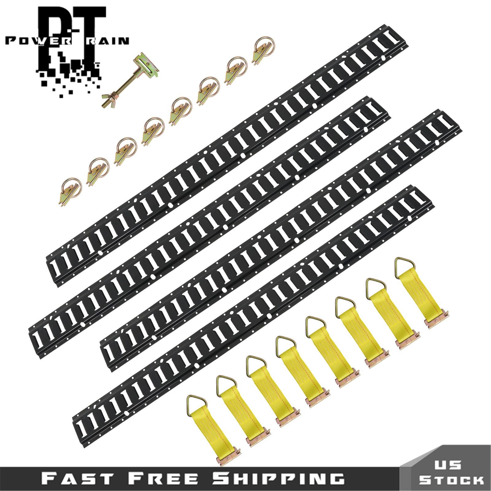 4x 5' E Tracks Rails 8x O-Rings 8x D-Rings 1x Spare Tire Holder Mount