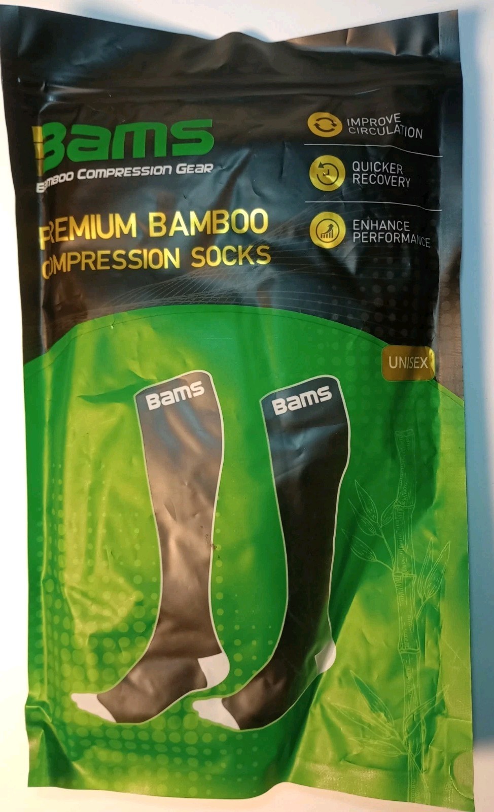 Bams Unisex Plus Size XXL  Premium Compression Long Socks Open Toes