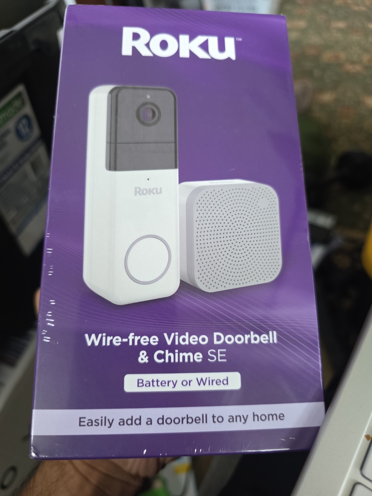Roku Wire-Free Video Doorbell & Chime SE Battery or Wired Smart Doorbell New