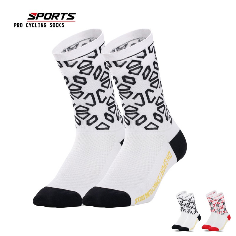 Pro Cycling Socks Mens Womens Riding Bicycle Sport Ankle Socks XC MTB BMX Black