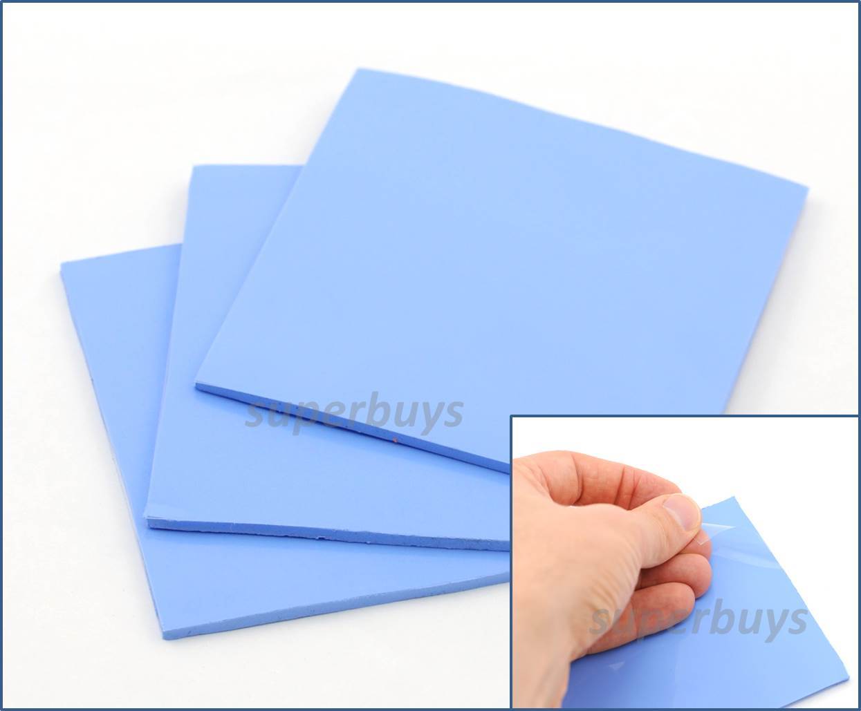 1pc 100 x 100 x 3mm Silicone Thermal Pad CPU Computer Heat Sink Sheet HeatSink