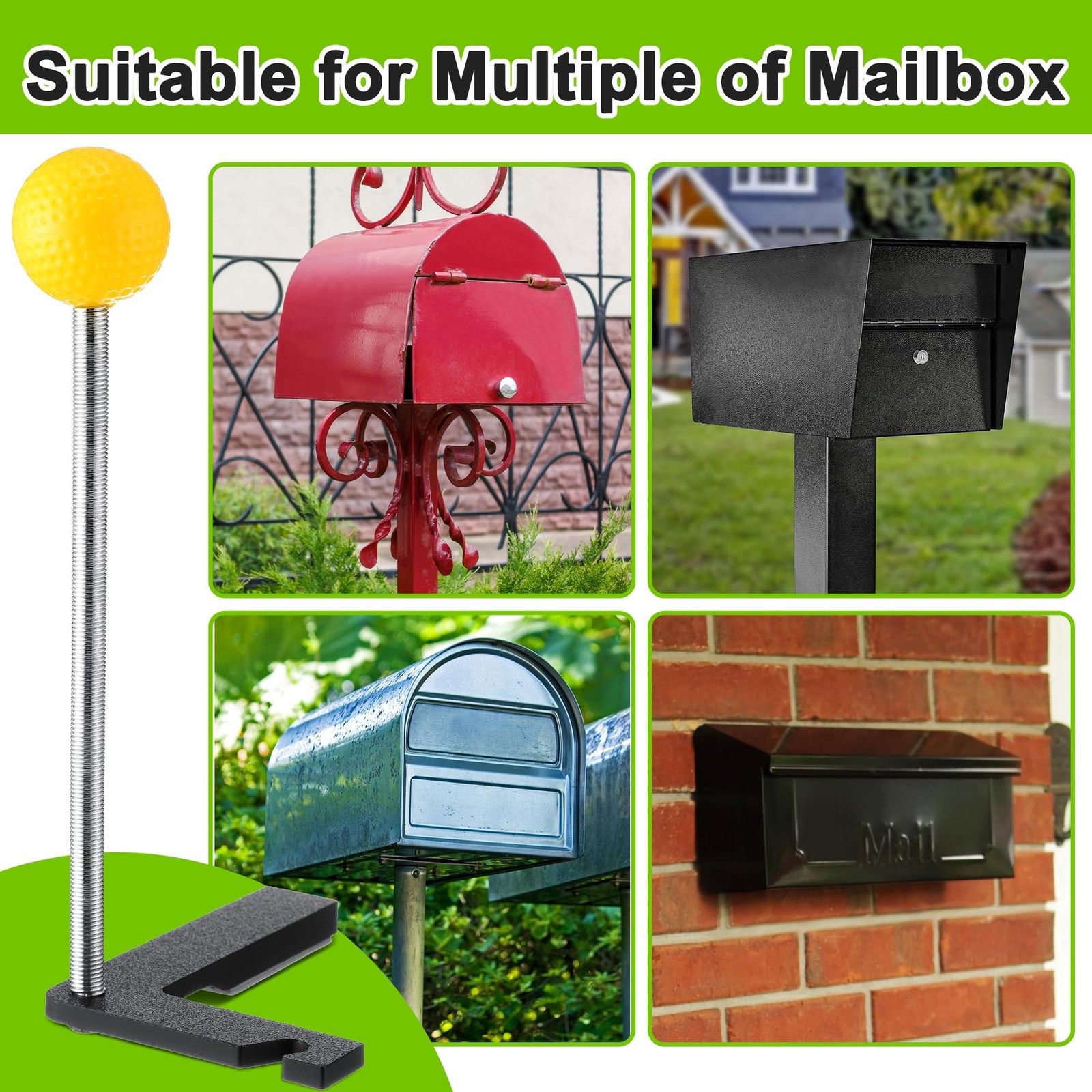 2 Pack Mailbox Notification Device, Mail Arrival Indicator Device, Mailbox Alert
