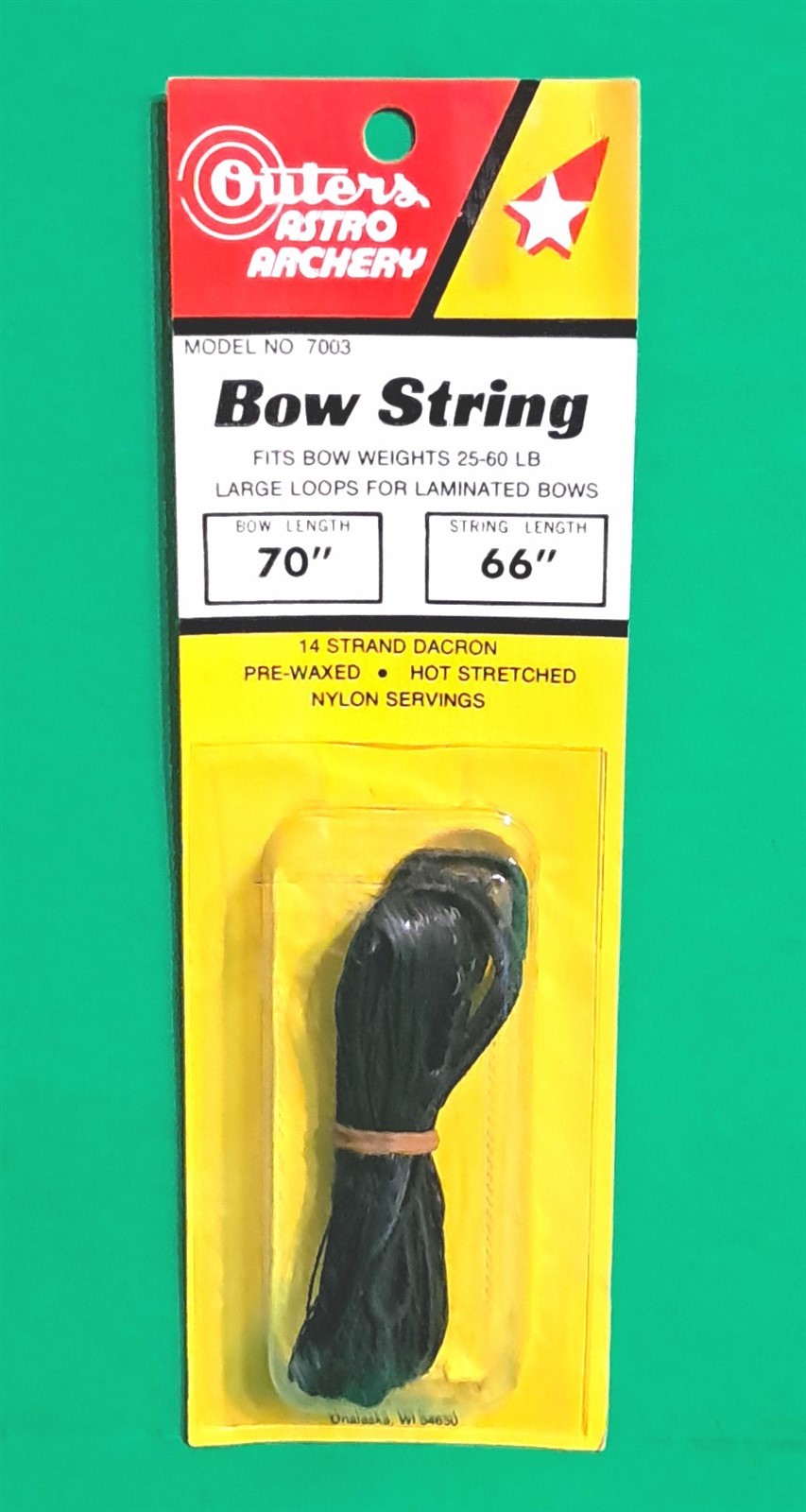Original Outers Astro Archery Recurve Bow Replacement String 70" AMO 14st Dacron