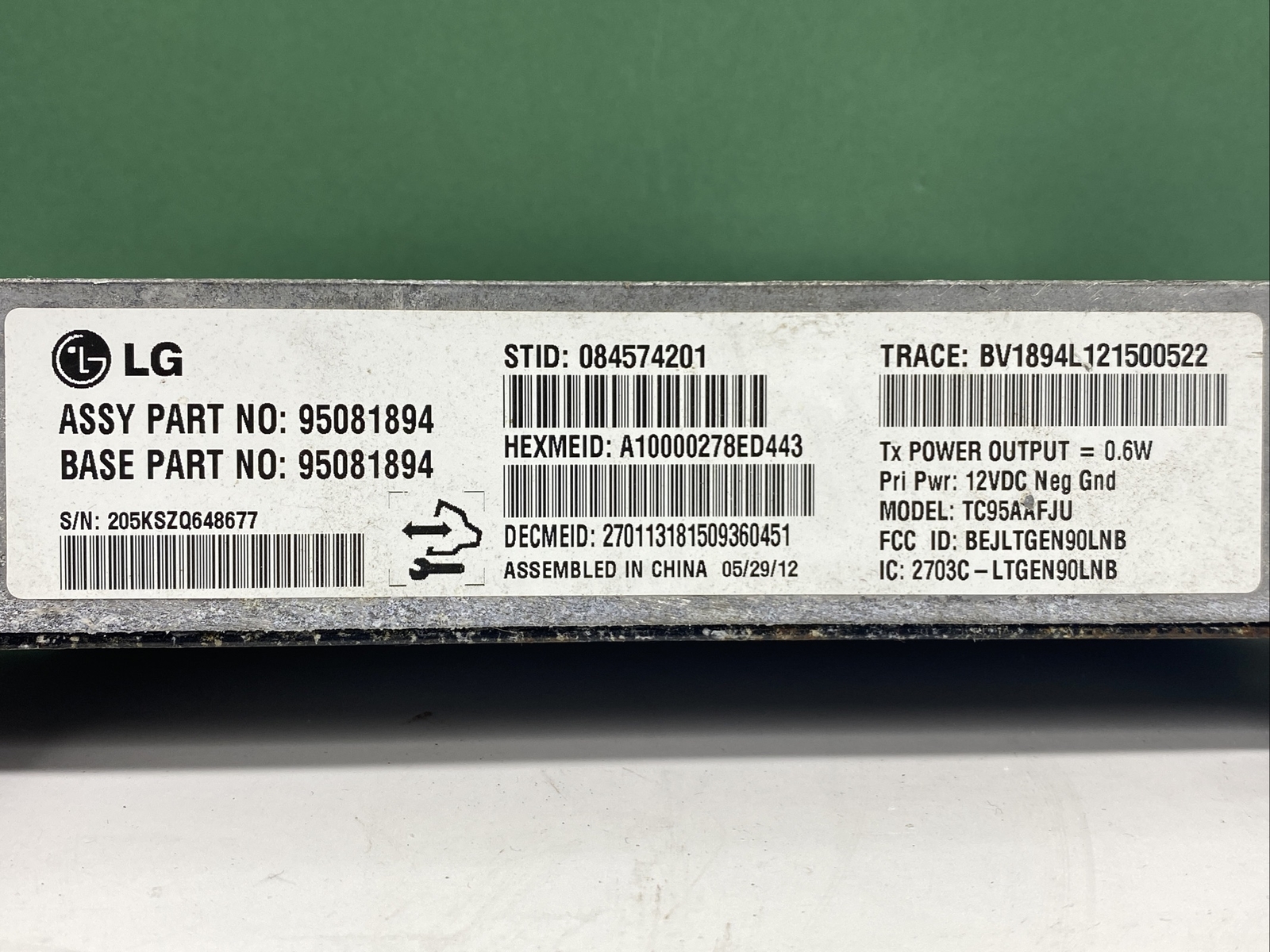 2013 Chevy Spark Communication ECU Ecm Computer Module 95081894 OEM