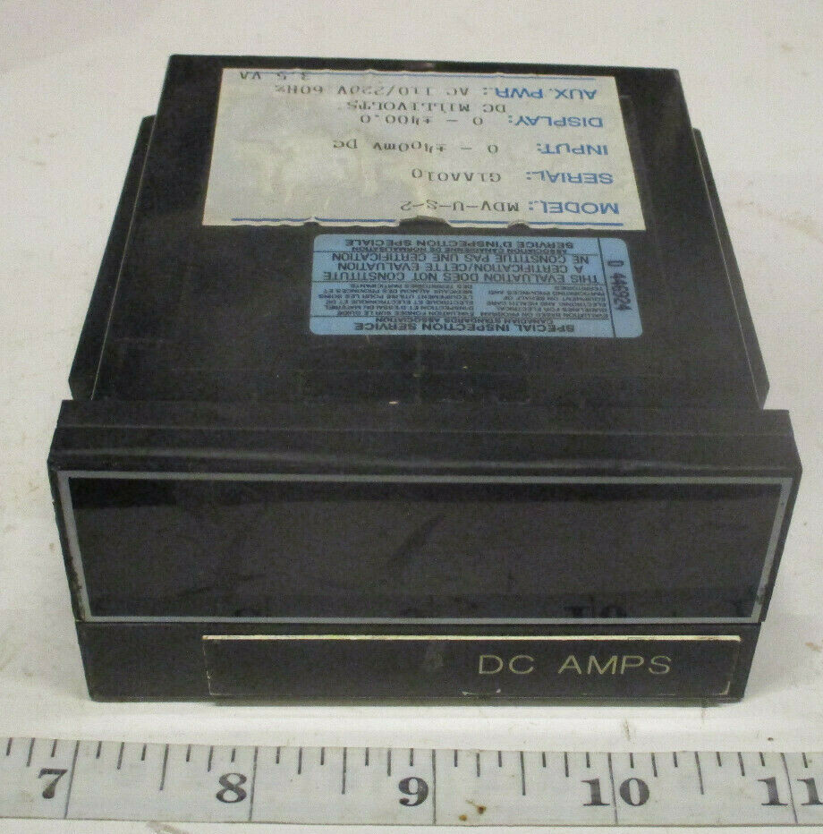 ELECTRO-METER MDV-U-S-2 DC VOLTMETER 110-220VAC 50/60Hz