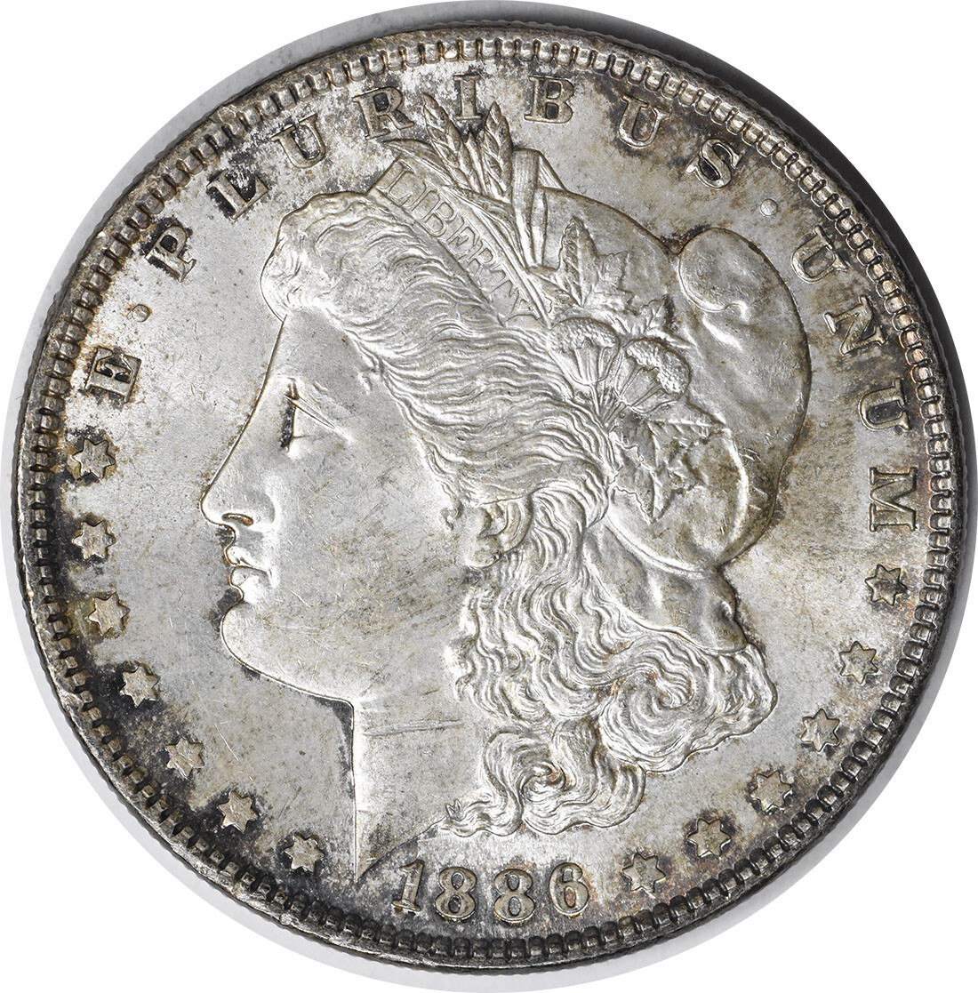 1886 Morgan Silver Dollar Choice BU Toned Uncertified #138