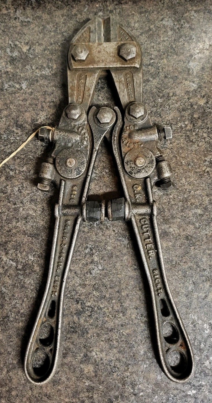 Antique 1909 HK Porter OK Cutter No. 10.3 Bolt Cutter , Heavy Duty Model RARE