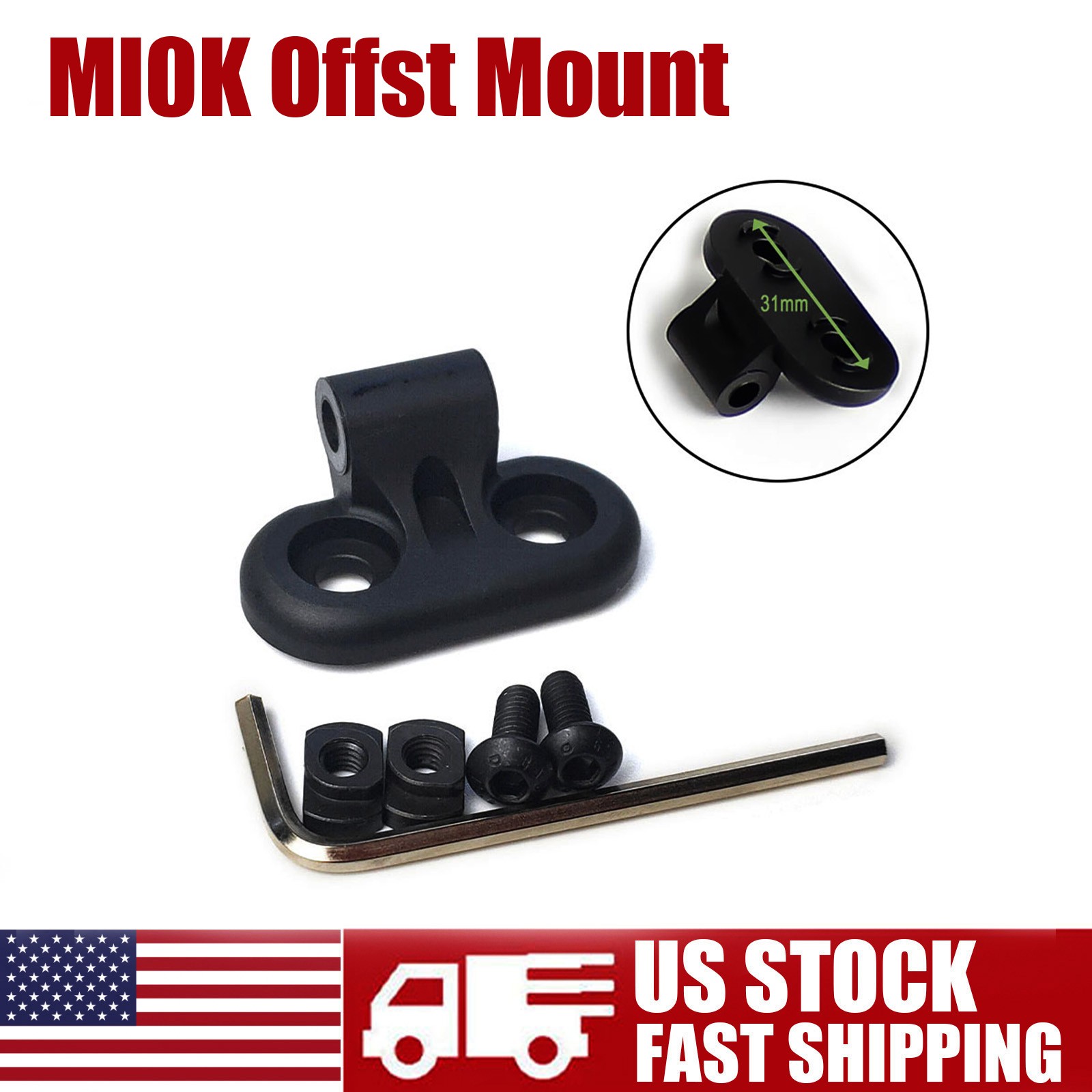 MLOK Light Offset Mounting Base For M640DF M640V DF M340C M340V Flashlight Mount