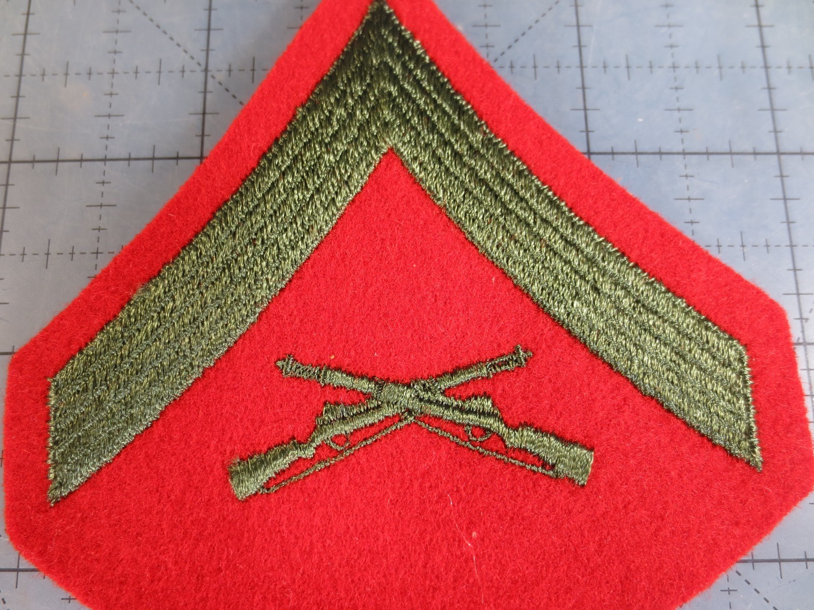 Original USMC Marine Corps Lance Corporal E-3 Service Dress Patch Insignia