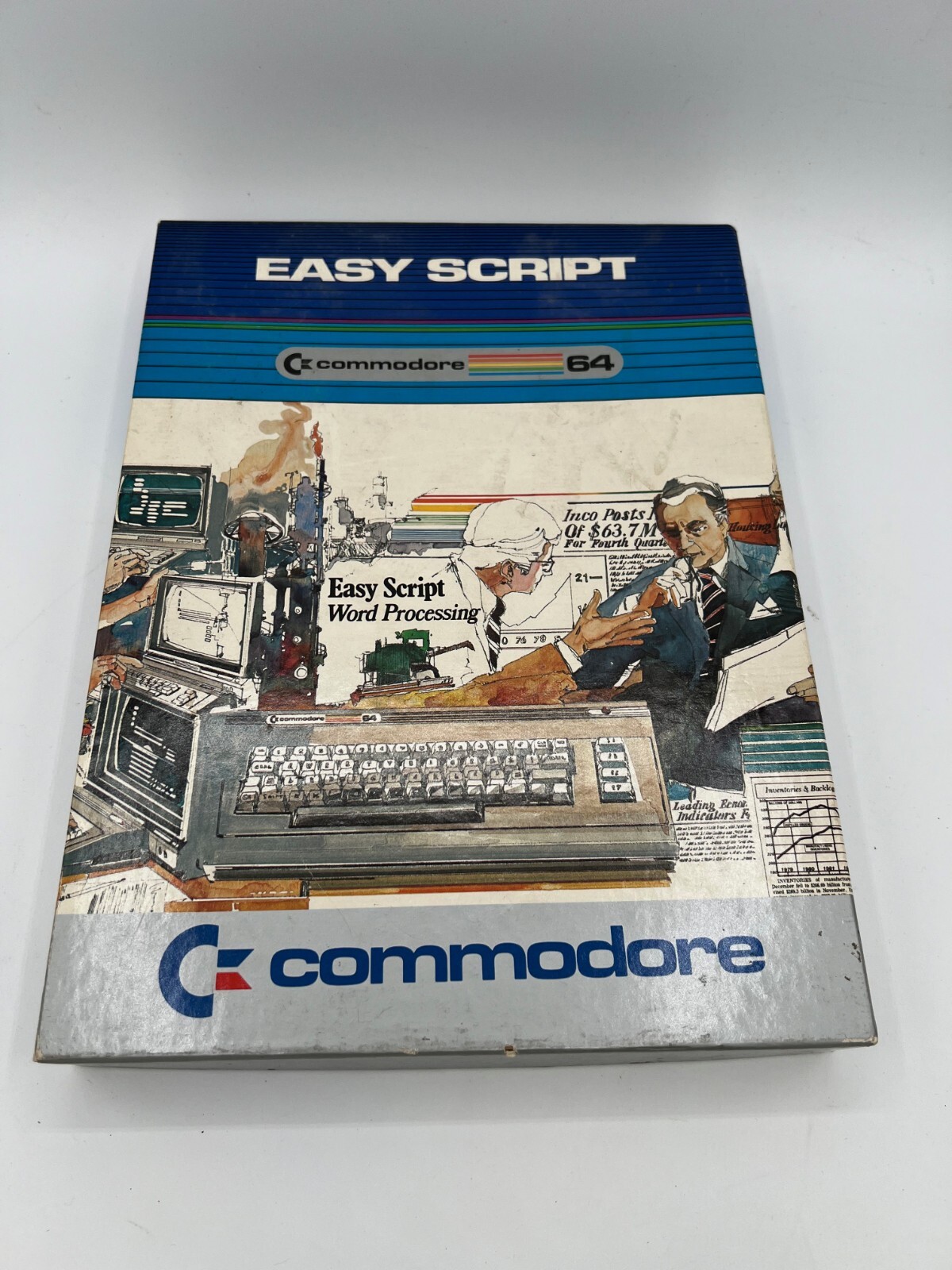 Vintage Commodore Easy Script - Boxed, Manual, Floppy Disks