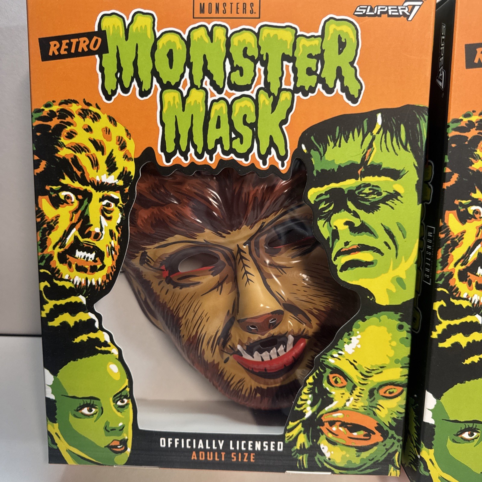 SUPER7 - Retro Monster Mask - Frankenstein & Wolfman - Universal Studios - NEW