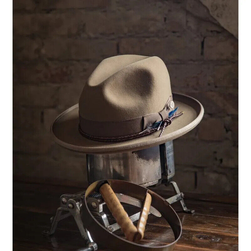 Hot Selling Wool Felt Hat for Men's Retro British Jazz Top Hat for Unisex