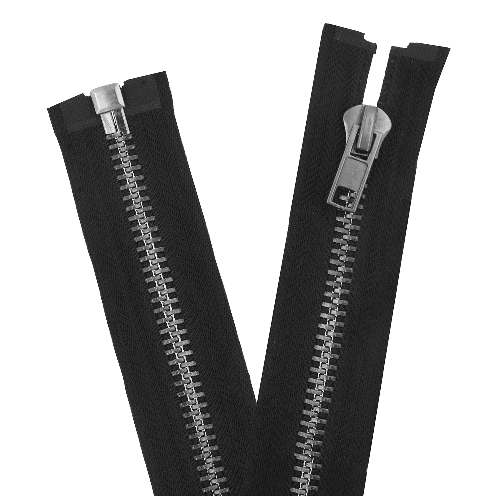 10 Inch Metal Heavy Duty Zippers - #10 Black Tape Gunmetal Metal Separating Z...