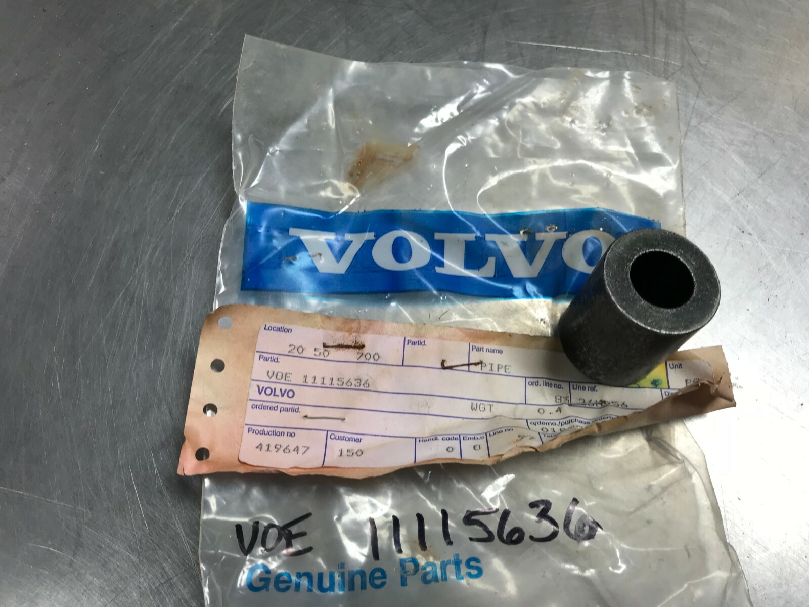 11115636  GENUINE  Volvo  PIPE  Ingersoll Rand  VOE11115636