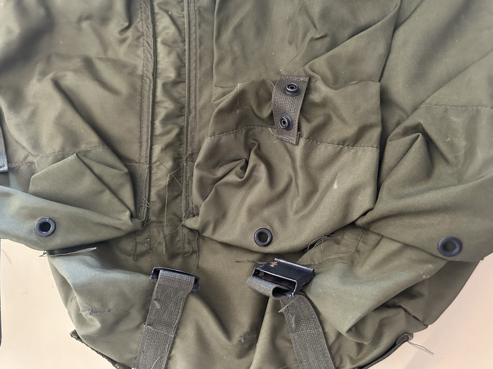 VTG 1977 Combat Field Pack Olive Drab Nylon Backpack Medium No Frame/ Straps