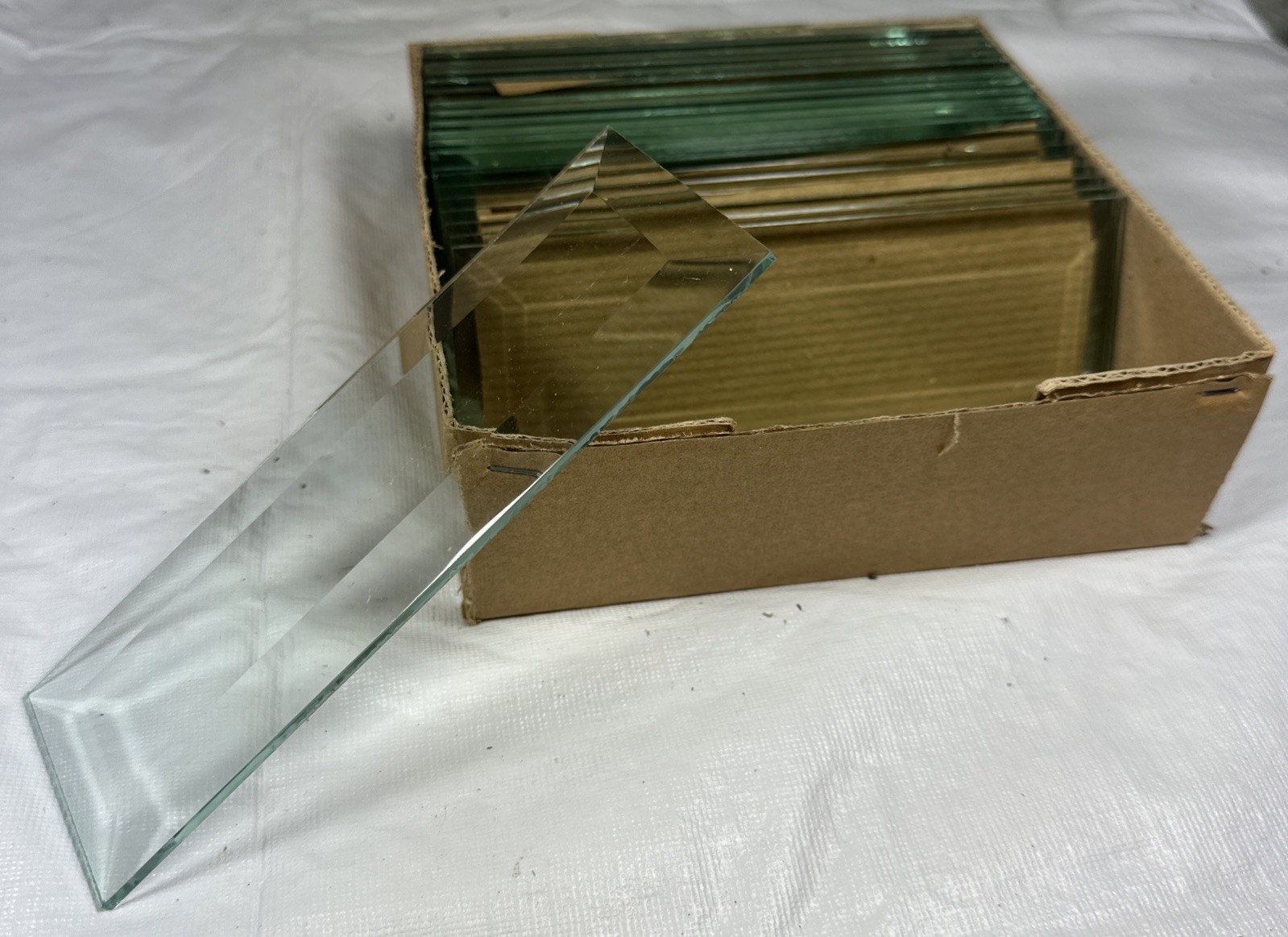 Stained Glass Supplies - 2x6 Bevels - Box of 21 - Clear