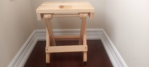 1pc Wood Folding Step Stool Taburete Non-slip Bath Bench Children Stool Wooden